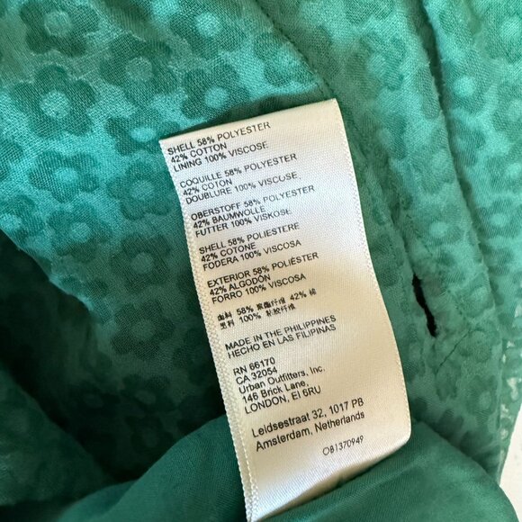 Maeve by Anthropologie Sleeveless Floral Print Blouse Top X-Small Green - Picture 8 of 9